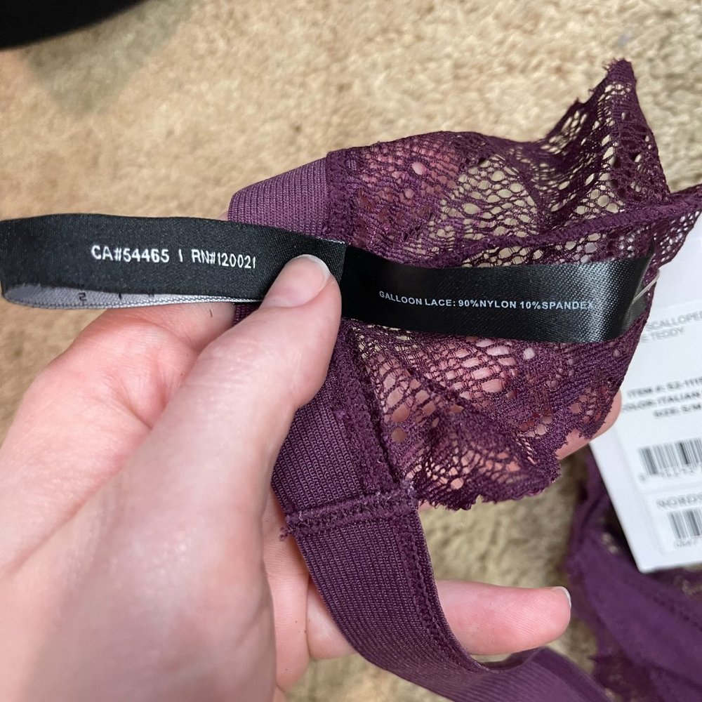 Oh La La Cheri PARIS laced teddy in purple NWT - Picture 6 of 6